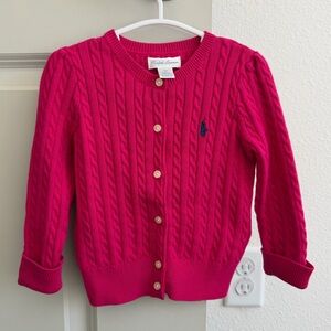 Polo Ralph Lauren Baby Girls 18m Cable-Knit Cotton Cardigan